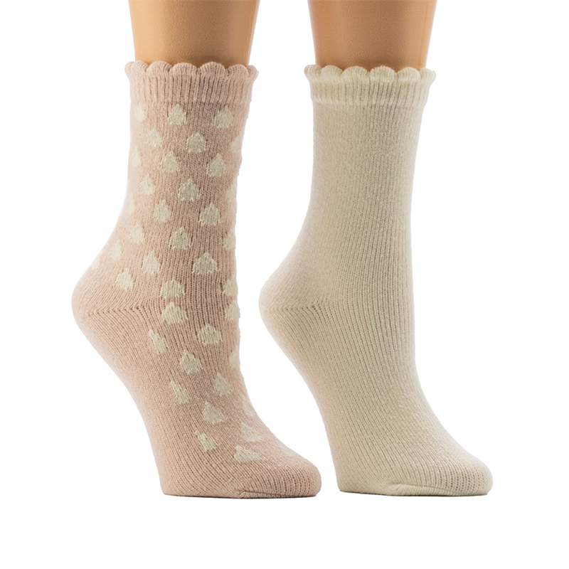 Női Scallop Welt Cozy otthoni zokni