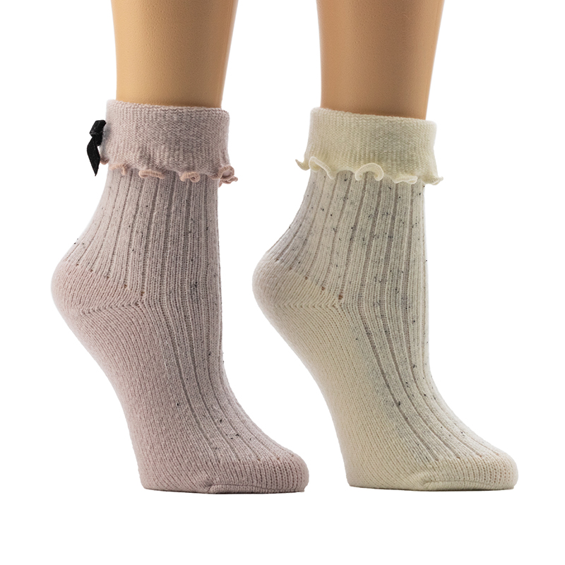 Ladies'Fleck 3x1 Rib Cozy otthoni zokni