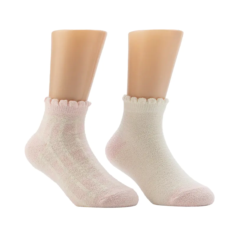 Ladies' Pop Scallop Welt Cozy Otthoni zokni