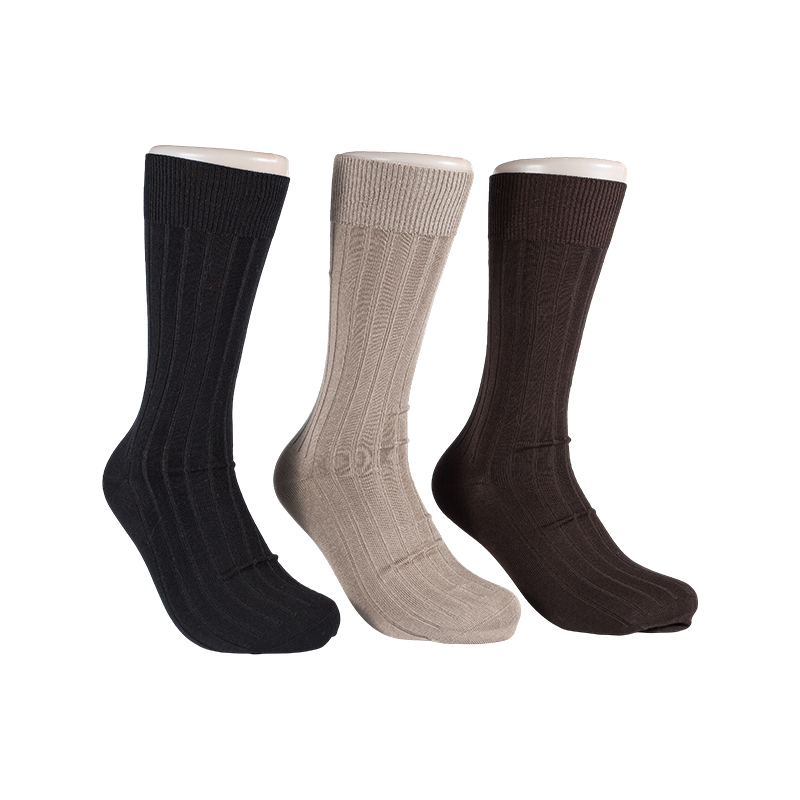 Férfi Mercerized Cotton Crew Zokni